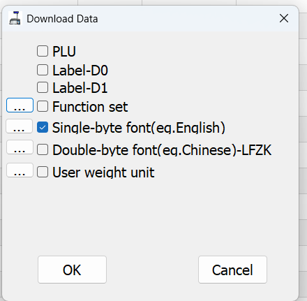 Поставьте галочку рядом с Single byte font и нажмите кнопку с тремя точками.